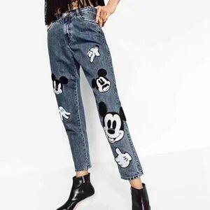 RARE Zara x Disney Mickey Mouse Jeans